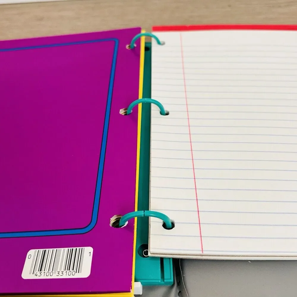 Vintage 90s Mead Trapper Keeper Binder Folders Panda Bear 1991 Complete